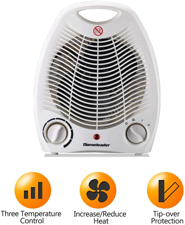 1500W Portable Fan Heater with Thermostat