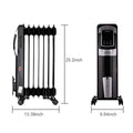 1500W Oil Filled Radiator Electric Heater 24 Hrs Timer & Remote