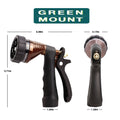 GREEN MOUNT Water Hose Nozzle Spray Nozzle with Adjustable Spray Patterns