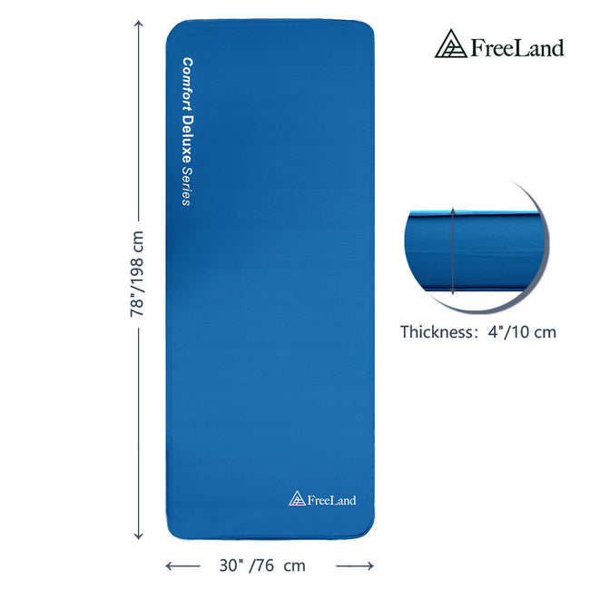 FreeLand Self Inflating 3D Sleeping Pad, Roll up Memory Foam with 4 Inches Thickness