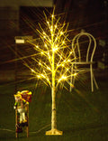 Birch Tree with Light, 4 ft height, 48 LED bulbs