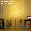 Birch Tree with 96 LED Bulbs, 6ft height Christmas Tree
