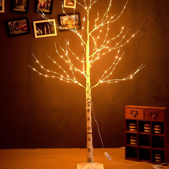 LED Birch Tree, 5ft with 200 LED Bulbs