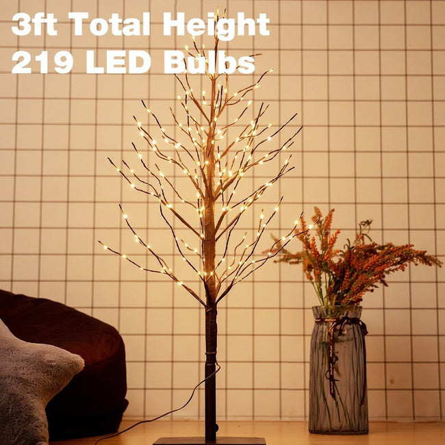 LED Tree with Blink Light, 3ft height, 219 LED bulbs