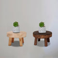 Wooden Plant Stand Flower Pot Base Holder Stool Long Bench High Stool Balcony Succulent Orchid Flower Shelf For Indoor Outdoor