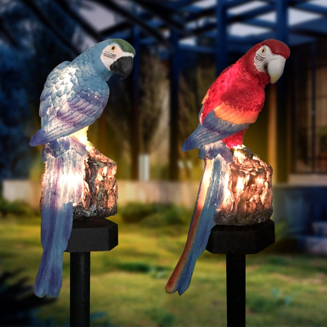 Solar Power Lawn Lamp Creative Animal Shaped Lawn LED Light Parrot Owl Sculpture Solar Light Home Garden Yard Decor Landscape