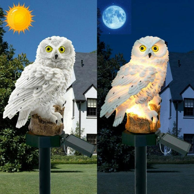 Solar Power Lawn Lamp Creative Animal Shaped Lawn LED Light Parrot Owl Sculpture Solar Light Home Garden Yard Decor Landscape
